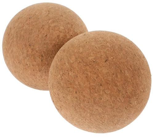 BEBEMOKO 2stücke Kork-massageball Für Yoga Und Selbstmassage Hochdichter Langlebiger Faszienball Für Rücken Nacken Und Wirbelsäule Für Myofasziale Entspannung Und Fitnessübungen