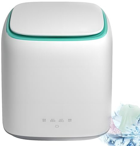 Machine Laver Les sous-vêtements, avec 4 Modes Nettoyage Petite Machine Laver Grande capacité de 7 L, Faible Bruit, Machine Laver sèche-Linge Automatique 2 en 1, pour vêtements bébé, sous-vêtements