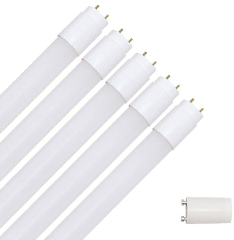 NCC-Licht 5x LED Röhre 150cm 22W/865 G13 HO 3200lm Tageslichtweiß 6500K | Ultra hell mit 145lm/W, ersetzt 56W/865 Leuchtstoffröhre T8, mit Starter für KVG oder Direktanschluss an 230V Netzspannung