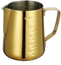 Bricco Latte Brocca in acciaio inossidabile da 900 ml Brocca for schiumare il caffè Tirare la tazza del fiore Cappuccino Pentola for il latte Tazza for caffè espresso Latte Art Montalatte Brocche(550M