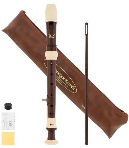 Recorder Instrument for Adults Beginner, Baroque fingering B Key Soprano Plastic Recorder, Musical Instruments Flute Instrument, 8 Holes Baroque Soprano British Style Recorder With Cleaning Tool