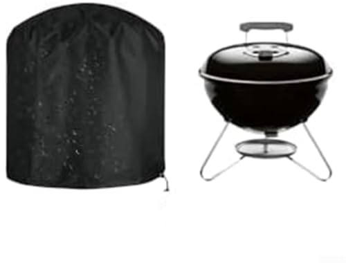Getdoublerich Housse de protection ronde 600D imperméable et résistante aux UV pour barbecue et foyer Kamado (Φ71 x 56 cm)