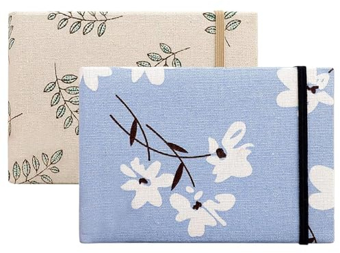 2 Album Fotografici Mini in Tela - Contiene 100 Foto Ritratto, Libro Ricordo per Matrimoni, Viaggi, Compleanni - Compatto e Portatile per Conservare Momenti Speciali