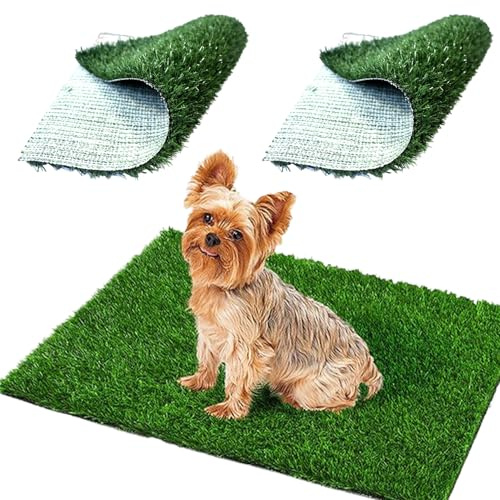 HoveeLuty Tappetino in Erba per Cani, 2 Pezzi, 18x23 Pollici, tappetini in Erba per Cani, tappetini Sintetica ...