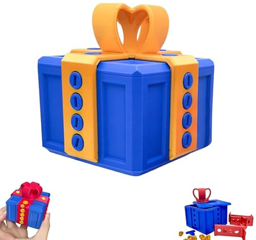 Kouamor 4 Colors Annoying Present, Prank Gift Box, Tabletop Ornament, For Christmas, Desk, Birthdays, Office, Home Decor (A)
