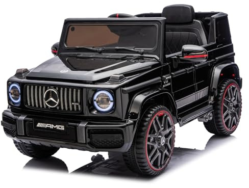 LALAHO Voiture électrique pour Enfants Mercedes G63 | Véhicule Electrique Enfant 3 à 6 Ans avec Télécommande 2.4G，2 Portes avec MP3 (Noir)