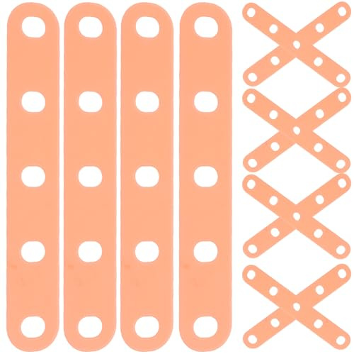 JOINPAYA 20 Stück Flexible Silikon Haargummis für Dauerwellen Lockenfreundlich Nahtlos Schonend Orange Friseurzubehör für Flache und Spirallocken