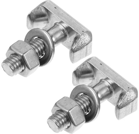 INOOMP Pernos en T para Coche 2 Piezas, Tuercas de Perno en T de Acero Inoxidable 304 Negro, Terminales para Cable de Batería, Accesorios Resistentes y Anticorrosivos para Batería