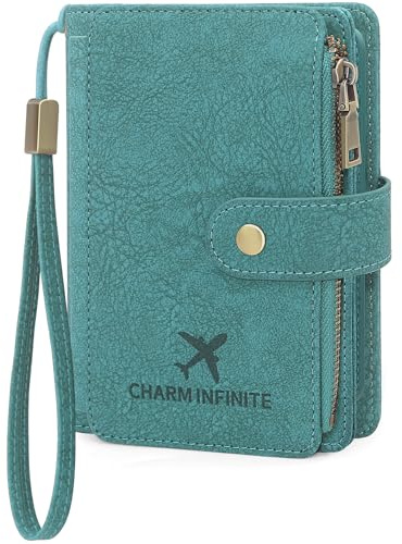 GOUNNU Porta Passaporto Custodia Viaggio Porta Passaporto con Blocco RFID Porta Passaporto da Viaggio Pelle PU Portatile Portadocumenti da Viaggio Slim Cover Passaportos Uomo Donna (Blu)
