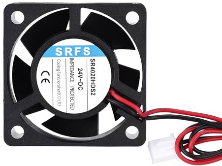 sourcing map 4020 Fan 40mm x 20mm 1-3/5 Inch 24V Small Plastic Cooling Fan 2 Pin for Computer PC Case CPU Heatsink 3D Printer Desktop Cooling Router Server(1 PCS)