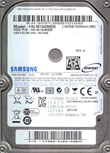 Samsung HN-M160HC SpinPoint M8 Disque Dur Interne SATA II 160 Go 5400 TR/Min
