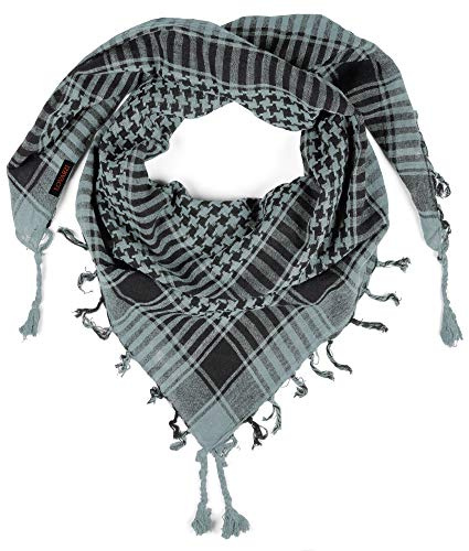 LOVARZI Bufanda Gris - Foulard para hombre y mujer - Pañuelo palestino algodón para niños niñas