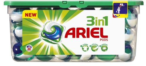 Ariel 3 in 1 Pods Regular Waschmittel-Kapseln, 30 Waschladungen