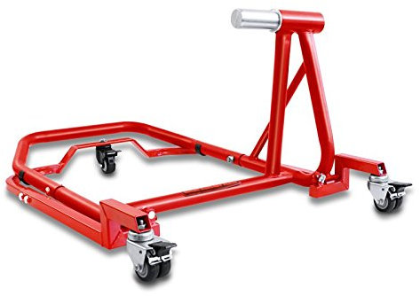 ConStands - Motorrad Montageständer Kompatibel mit Ducati 996 99-01 Single Mover Rot hinten inkl. Rangierhilfe und Bolzen