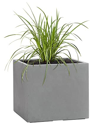 Pflanzwerk® Pflanzkübel Cube Grau 46x55x55cm *Frostbeständig* *UV-Schutz* *Qualitätsware*