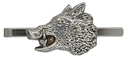Wildschwein Kravattennadel, Wildschwein Krawattenklammer, Handgegossen von William Sturt aus Deutsche Zinn (Pewter)