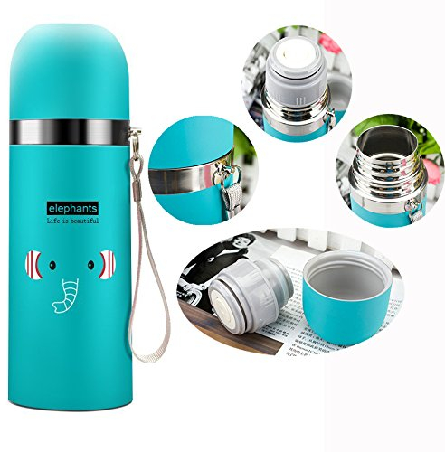 Gearmax Portátil Animal de Acero Inoxidable de Aislamiento Hervidor Botella Termo Jarra Térmica Frasco para Niño (500ml)