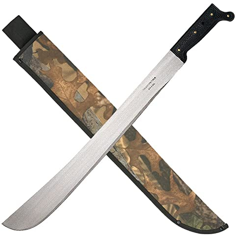 Tramontina Machete 22 Zoll Full-Tang Carbonstahl Klinge mit Nylon-Gürtelscheide
