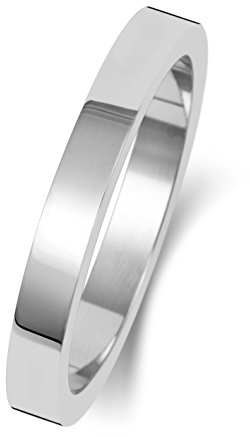 Platin 950 2,5mm Flach Form Herren/Damen - Trauring/Ehering/Hochzeitsring WJS18852PT950