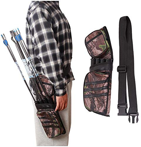 LUCKFY Multi-Funktions-4-Tubes Zurück Feld Quiver - Training Archery Pfeilköcher - 4 U-Hip Quiver Oxford Cloth Reverse-Quiver für Shooting Target Practice