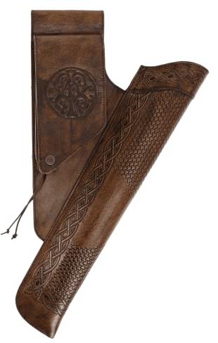 elToro Prime Crann - Seitenköcher aus hochwertigem Glattleder, Qualität zum Bogensport mit Pfeil und Bogen (Antique)