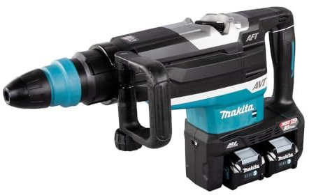 Makita HR006GD203 Twin 40V Max (80V) Li-ion XGT Brushless SDS-Max Demolition Hammer Complete with 2 x 2.5 Ah Batteries and Charger Supplied in a Carry Case