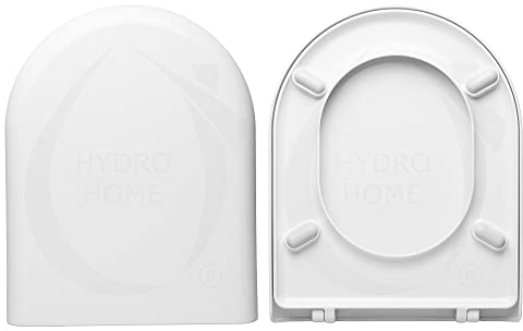 HYDRO HOME Toilettensitz, Weiß, Oval, Klassisch, Duroplast, Manuell, Made in Italy, kompatibel mit Clodia Dolomit, verstellbare Scharniere, Befestigung von oben