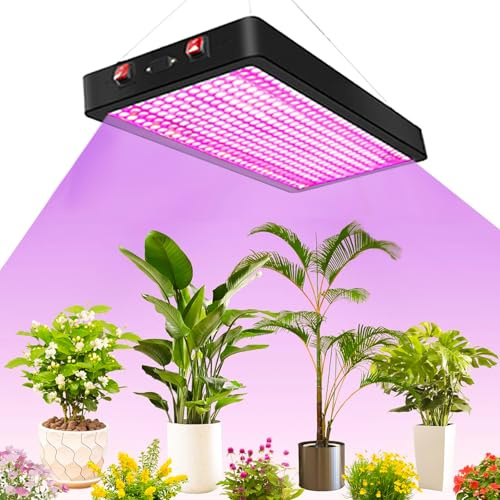 XUNDE YW2000 Giardino Spettro completo Led pianta crescere luce lampada in crescita per indoor crescere tenda piante seme vegetale fiore fito (nero)