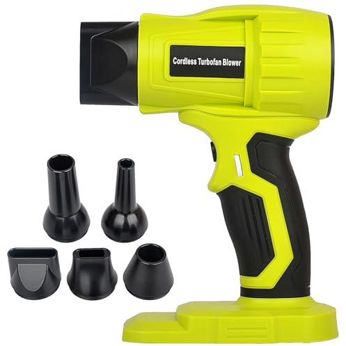 Bürstenloses Luftgebläse für Ryobi 18 V Akku, kabelloser Staubwedel mit stufenlos einstellbarer Geschwindigkeit, 96000 U/min, für Camping- und Poolspielzeug (Batterie nicht im Lieferumfang enthalten)
