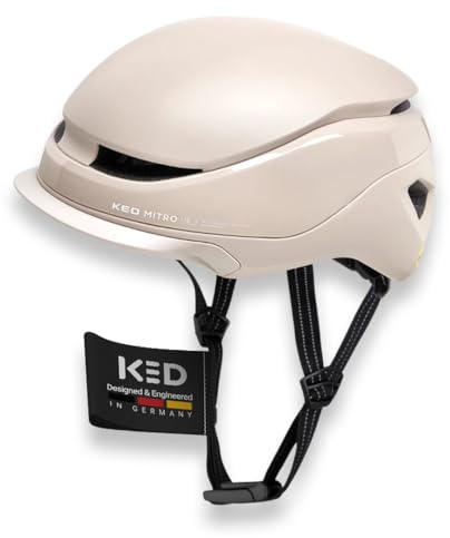 KED Mitro UE-Kollektion 25/26 Helm Für E-Bike, City & S-Pedelec | Urban Fahrradhelm Mit MIPS, BOA-Verstellsystem & 180 Grad LED-Sicherheitslicht (USB) | Farbe: Ash Matt, Größe: 58-61 (L)