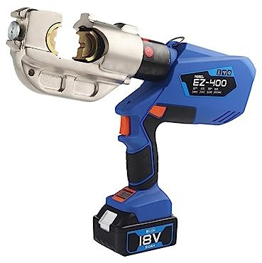 ZKLGS Crimpadora Hidráulica, Alicates hidráulicos Recargables EZ-300/EZ-400, Herramienta de crimpado de Carga hidráulica eléctrica con crimpado de Pantalla LED Crimpadora, Multicapa(EZ-400)