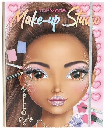 Depesche 13164 TOPModel - Makeup Kreativ -Mappe, mit Model Motiven zum Selbstgestalten, inkl. Make Up Palette und Pinseln