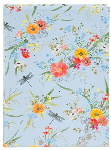goldbuch 64 543 Notizbuch A5 Verano, Kladde 15x22x2 cm, Notebook Hellblau | Hardcover Journal mit Kunstdruck-Motiv Blumenwiese, 200 blanko Seiten, Papier 100 g/m² & Lesezeichen, Made in Germany