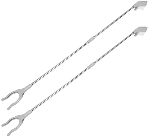 HAMPPLIES 2stücke Müllgreifer Faltbar Greifwerkzeug für Erwachsene und Senioren Robuste Greifzange mit Reichweitenhilfe als Greifhilfe für Haus und Garten