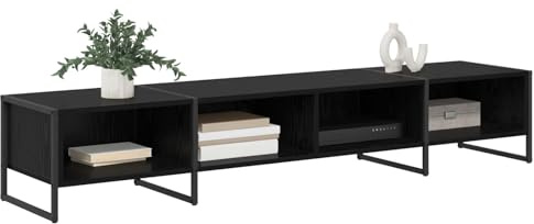 vidaXL Mobile TV 170,5 x 36 x 30,5 cm Rovere Nero Legno ingegnerizzato