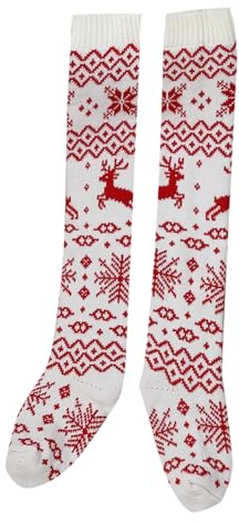 Générique Chaussette De Noel Femme, Chaussettes Montantes Femme, Bas De Noël Les Chaussettes en Laine pour Femmes Restent Au Chaud Au Dessus du Genou en Hiver