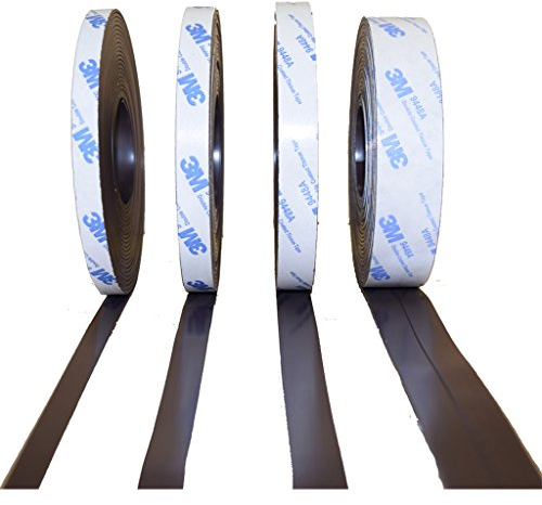 Magnetband mit 3M Kleber Kleberücken selbstklebend - Meterware Typ A + Typ B - 1,5mm x 25,4mm x Meterware - Qualität  Anisotrop Höchste Haftkraft - Magnetfolie diese Magnetstreifen sind mit einem 3M Kleber 9448A - für höchste Klebekraft