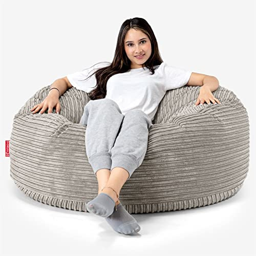 Lounge Pug, 'Mammoth' Sofa Sitzsack XXL, Riesensessel, Cord Nerzfarben