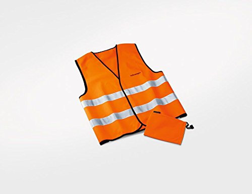 Warnweste Original VW Orange in Stofftasche mit Volkswagen-Schriftzug