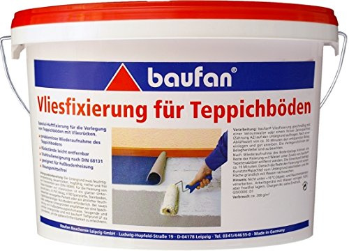 Baufan Vliesfixierung für Teppichböden mit Vliesrücken 5kg