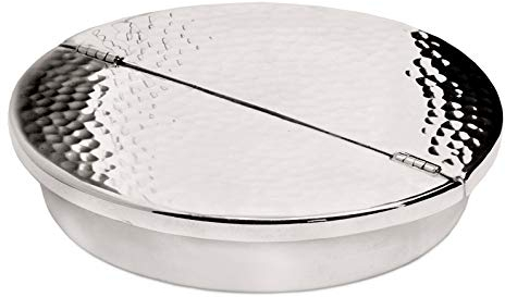 EDZARD Klapp-Aschenbecher Madras, gehämmert, schwerversilbert, Durchmesser 13 cm, Höhe 2,5 cm