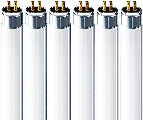 LUXRITE F54T5/841/HO 54W 46 Inch T5 Fluorescent Tube Light Bulb, 4100K Cool White, 4200 Lumens, G5 Mini Bi-Pin Base, LR20770, 6-Pack