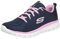 Skechers Women's Graceful Get Connected Sneaker, Navy Mesh Pink Trim, 7 UK