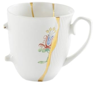 SELETTI Kintsugi Tasse aus Porzellan und 24 Karat Gold, Mod. 2
