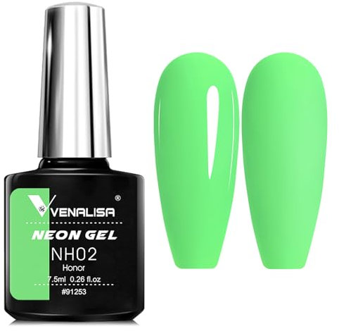 Venalisa 7.5ml Neon Light Green Color Nail Gel Polish For Nail Art Manicure Top Coat Soak Off Enamel UV Gel Varnish