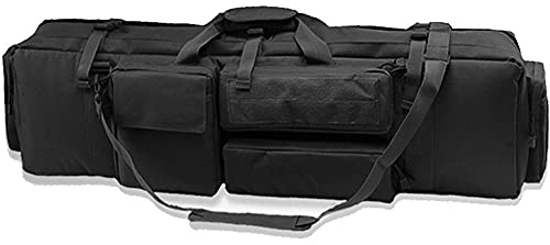 ZWJABYY Gewehrtasche,Waffenkoffer FüR Langwaffen 100Cm(39In) FüR 2 Langwaffen Doppel AbschließBar Gewehrfutteral,Black