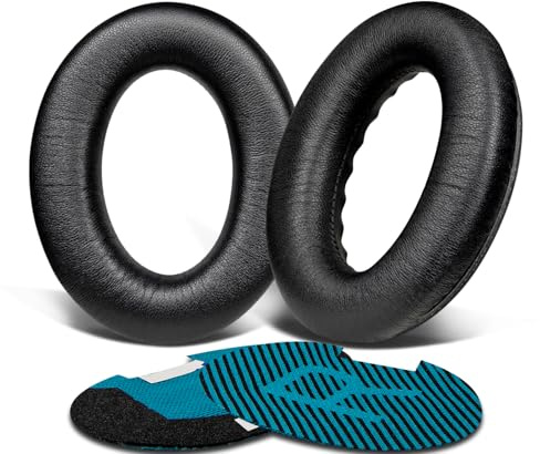 SoloWIT Ersatzpolster Ersatz Ohrpolster für Bose QuietComfort 15 QC15 QC25 QC2 QC35/Ae2 Ae2i Ae2w/SoundTrue & SoundLink Around-Ear Serie Kopfhörer,Polster mit weicherem Lammfell(Brilliant Schwarz)