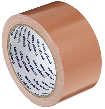 GRIRIW Single Sided Strong Adhesive Cloth Duct Tape for Electrical Equipment and Diy Projects Brown X for Stage and Carpet