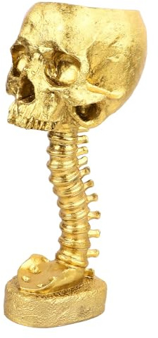 Set di Supporti per Colonna Vertebrale per Fioriera con Teschio Set di Vasi di Fiori Scheletro in Resina Testa di Teschio Testa Scheletrica Testa di Scheletro Supporto per