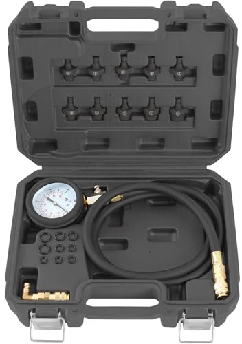 TECPO Öldrucktester Öldruckprüfer Öl-Messgerät Öldruckmesser Tester Prüfer Überprüfung von Öldruck bis 10 Bar